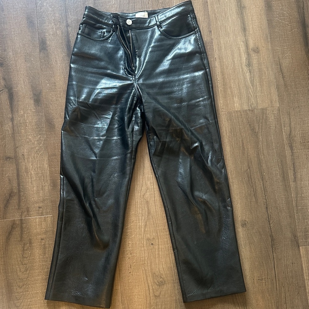 Black Wilfred leather pants petit